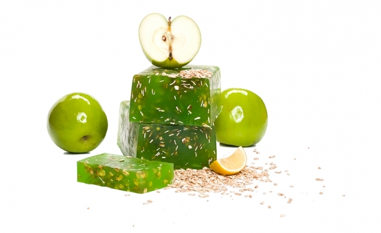 Мыло ручной работы Зеленое яблоко
