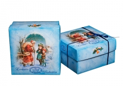 Подарочная коробочка "Новый год" (15,5x15,5x9 см)
